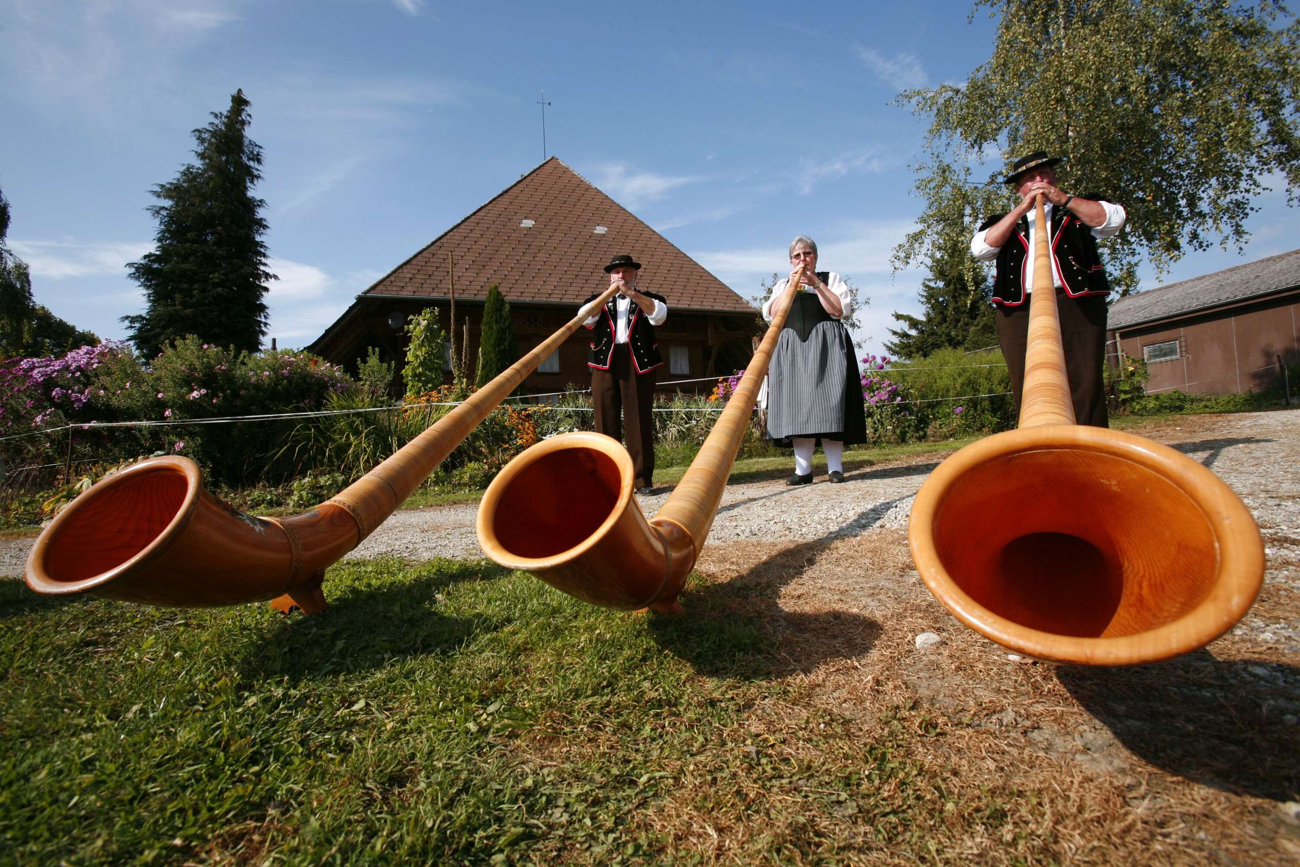 Alphornblasen gehört zur Emmentaler Tradition.